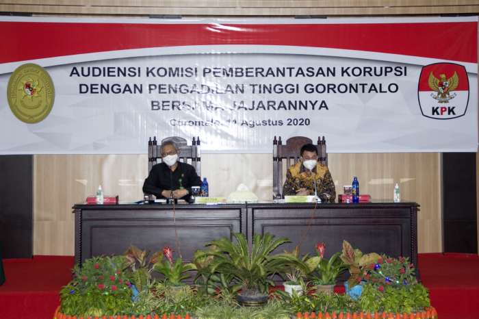 Audiensi Komisi Pemberantasan Korupsi (KPK) dengan Pengadilan Tinggi Gorontalo dan Jajarannya
