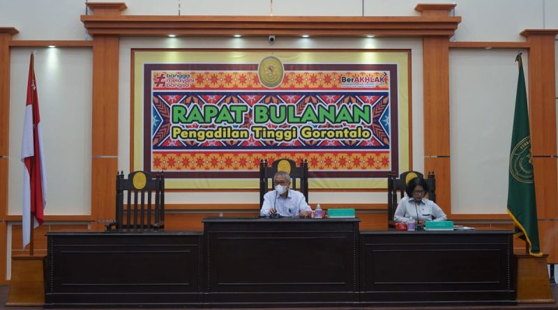 Rapat Bulanan Pengadilan Tinggi Gorontalo
