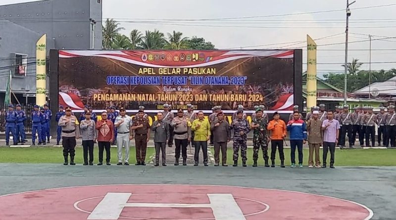 Ketua Pengadilan Tinggi Gorontalo Mengikuti Apel Gelar Pasukan Operasi Kepolisian Terpusat “Lilin Otanaha 2023