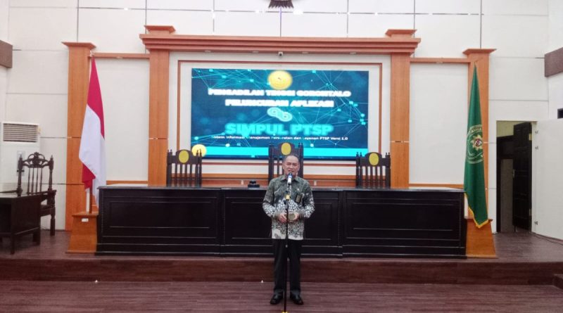 Ketua Pengadilan Tinggi Gorontalo Luncurkan Aplikasi Baru