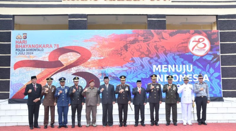 Pengadilan Tinggi Gorontalo Hadiri Upacara dan Syukuran Hari Bhayangkara ke-78