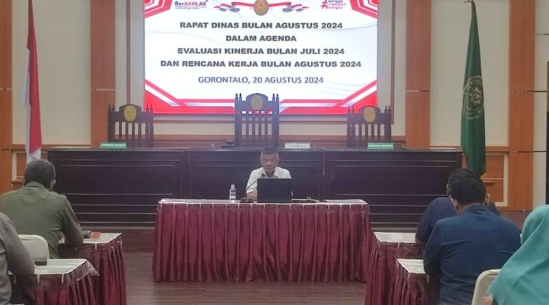 Rapat Dinas Bulan Agustus 2024 Pengadilan Tinggi Gorontalo