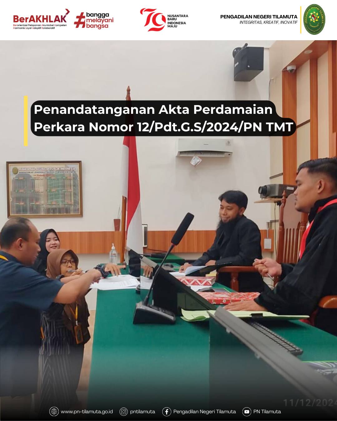 Penandatanganan Akta Perdamaian