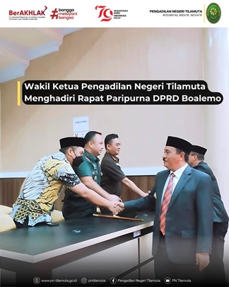 Wakil Ketua Pengadilan Negeri Tilamuta Menghadiri Rapat Paripurna DRPD Boalemo
