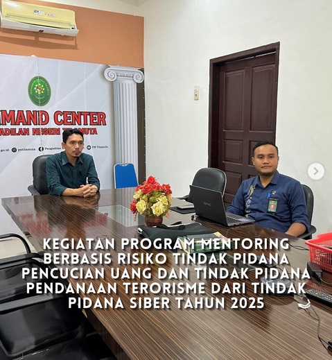 PN TILAMUTA MENGIKUTI Program Mentoring Berbasis Risiko TPPU dan TPPT dari Tindak Pidana Siber