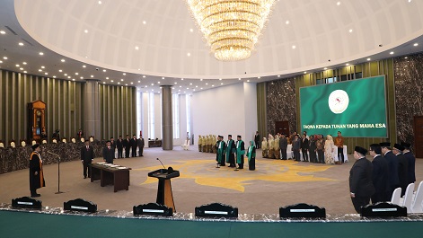 LANTIK KPTA, KETUA MA INGATKAN SUMPAH YANG SAUDARA UCAPKAN, TERSIMPAN AMANAH UNTUK MENGEMBALIKAN DAN MEMPERTAHANKAN KEPERCAYAAN PUBLIK TERHADAP LEMBAGA PERADILAN