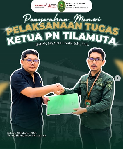 Penyerahan Memori Pelaksanaan Kinerja Ketua PN Tilamuta