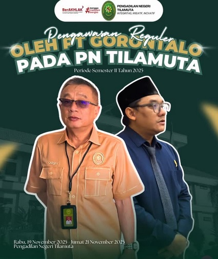 pengawasan reguler semester II Tahun 2025 oleh Pengadilan Tinggi Gorontalo
