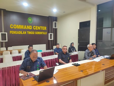 Pengadilan Tinggi Gorontalo Ikuti Sarasehan Interaktif (PERISAI) Badilum Episode Ke-12