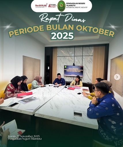 Rapat Evaluasi Kinerja Periode Bulan Oktober Tahun 2025