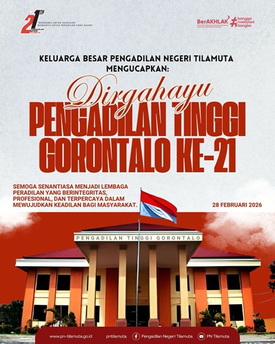 DIRGAHAYU PENGADILAN TINGGI GORONTALO KE 21 TAHUN!