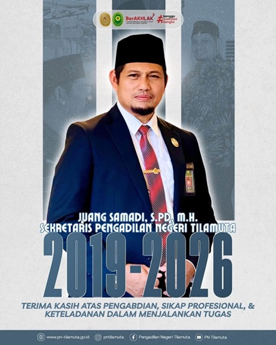 Sekretaris PN Tilamuta, Bapak Juang Samadi, S.Pd., M.H. Periode 2019–2026