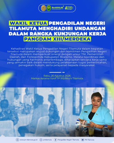 WKPN Tiamuta Menghadiri Undangan Kerja dalam Rangka Kunjungan Kerja Pangdam XIII/Merdeka