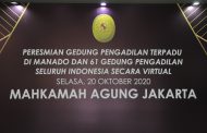 PERESMIAN GEDUNG PENGADILAN TERPADU DI MANADO DAN 61 GEDUNG PENGADILAN SELURUH INDONESIA SECARA VIRTUAL