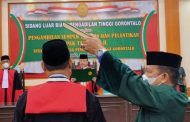 Ketua Pengadilan Tinggi Gorontalo melantik Bapak Tajudin, SH sebagai Wakil Ketua Pengadilan Tinggi Gorontalo