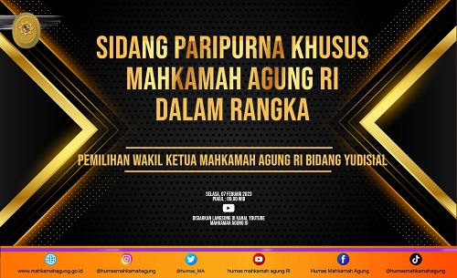 MAHKAMAH AGUNG GELAR PEMILIHAN WAKIL KETUA MA BIDANG YUDISIAL YANG BARU