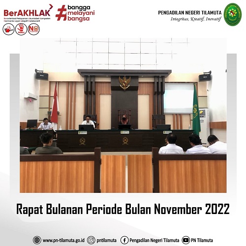 Rapat Bulanan Periode Bulan November 2022