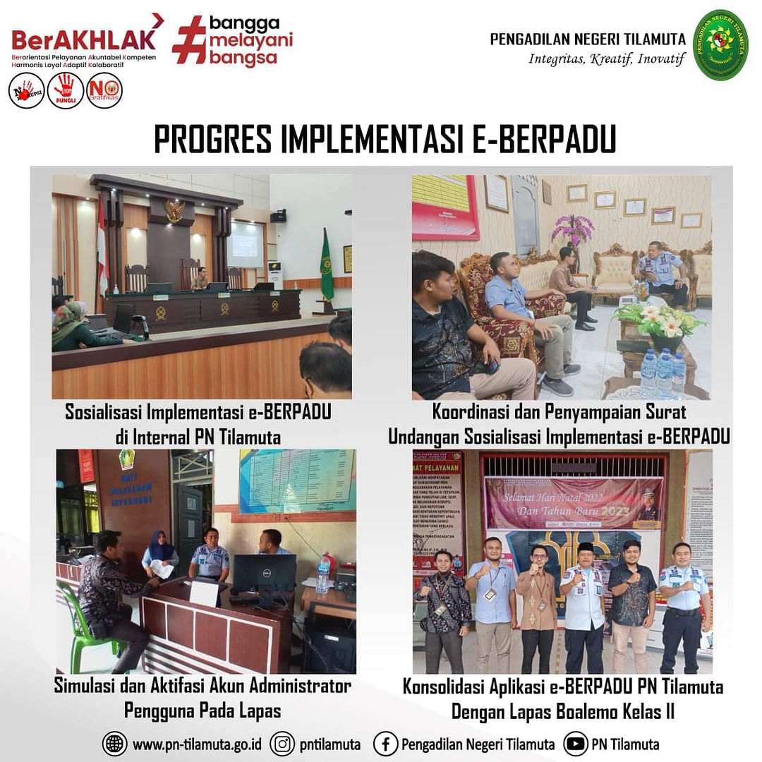 Progress Implementasi e-Berpadu