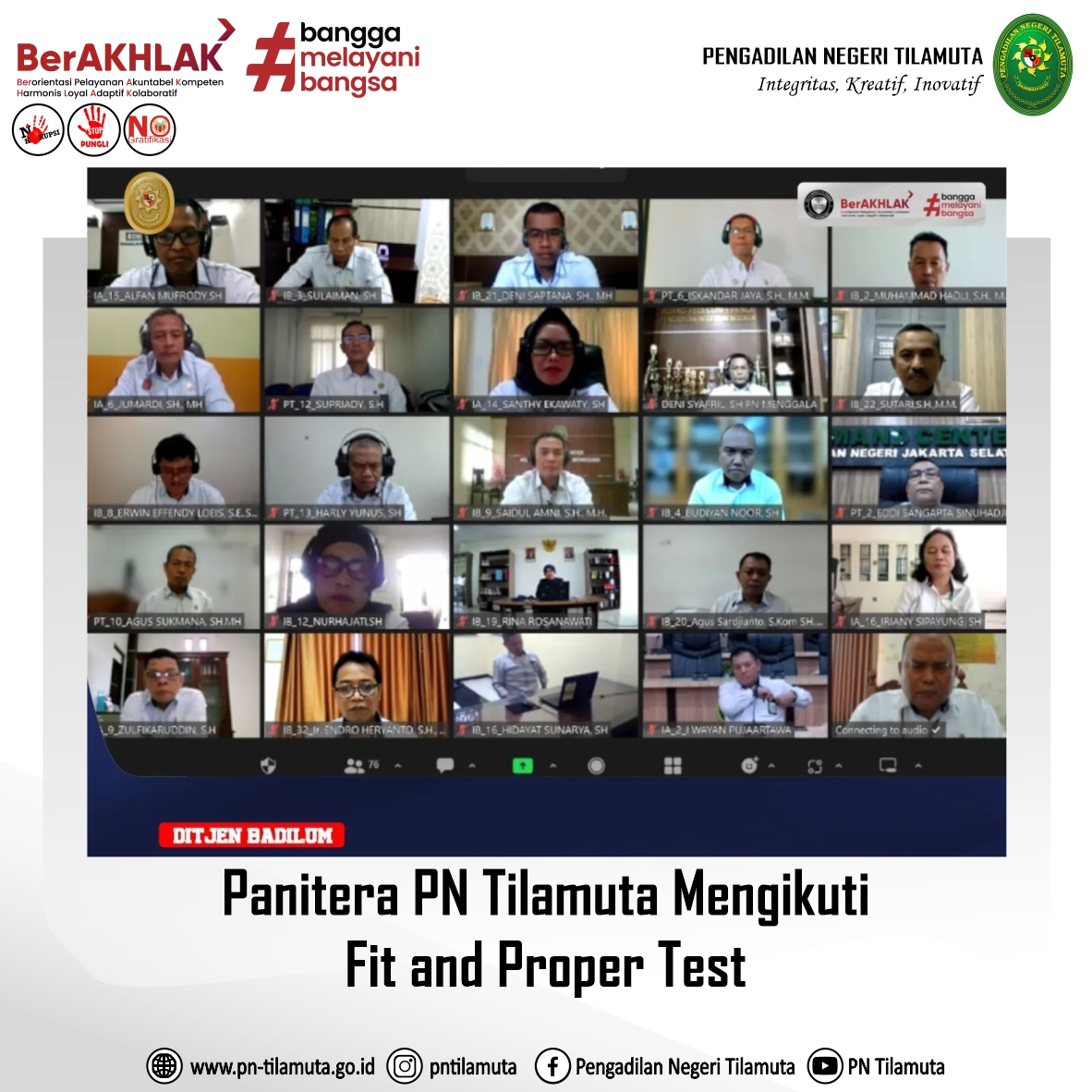 Panitera PN Tilamuta Mengikuti Fit and Proper Test