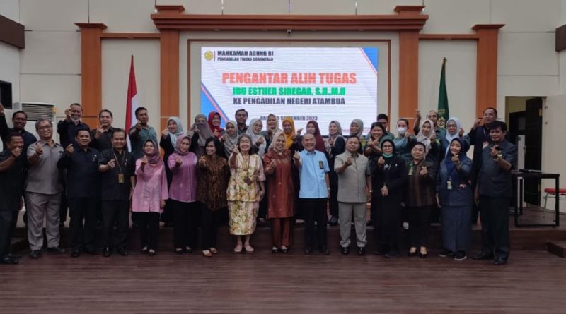 Pengantar Alih Tugas Hakim Yustisial Pengadilan Tinggi Gorontalo