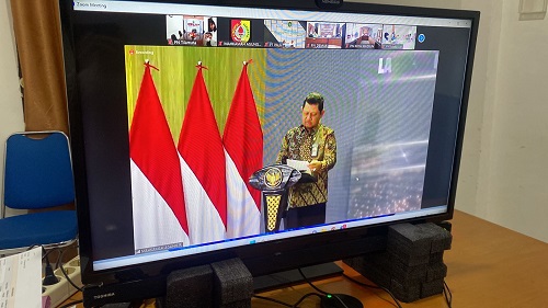 Pengadilan Negeri Tilamuta Mengikuti Zoom Pemberian Penghargaan Badilum