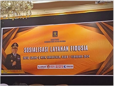 PN Tilamuta menghadiri Sosialisasi Layanan Fidusia