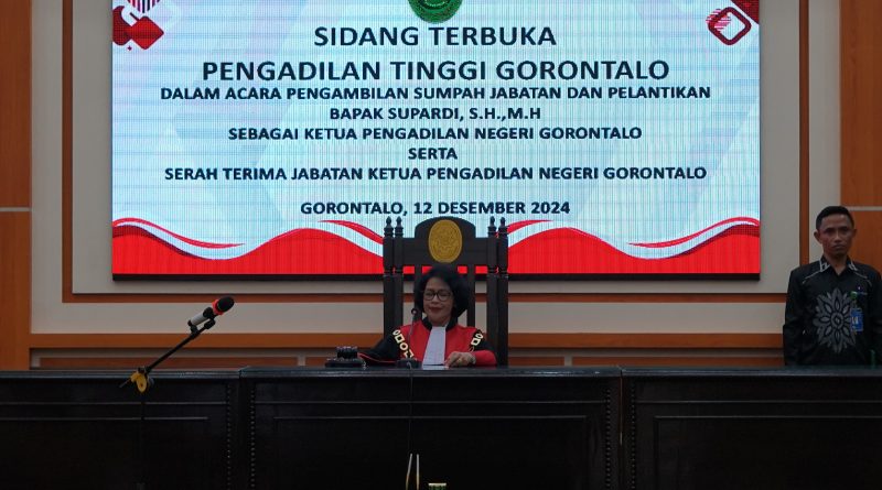 Pengambilan Sumpah Jabatan dan Pelantikan Ketua Pengadilan Negeri Gorontalo