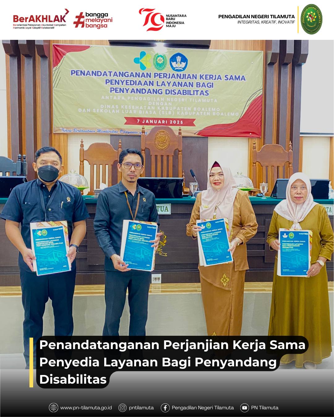 Penandatanganan Perjanjian Kerja Sama Penyedia Layanan bagi Penyandang Disabilitas