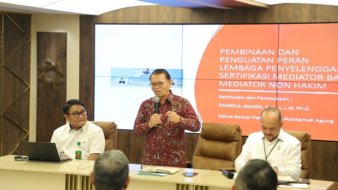 MAHKAMAH AGUNG SELENGGARAKAN SERTIFIKASI MEDIATOR