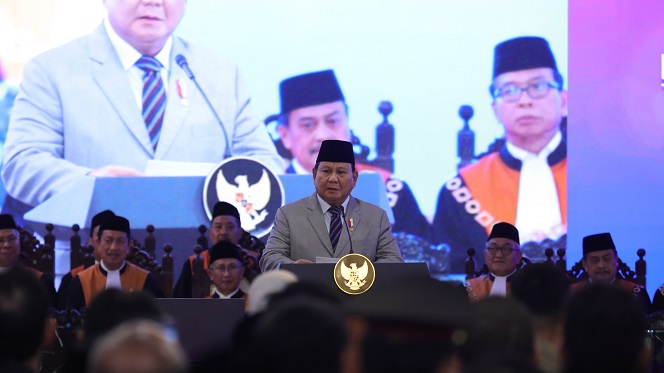 PRESIDEN PRABOWO SUBIANTO APRESIASI KINERJA HAKIM