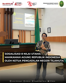 Sosialisasi 8 Nilai Utama Mahkamah Agung Republik Indonesia