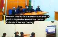 Pertemuan Rutin Sarasehan Interaktif PERISAI Badan peradilan Umum Episode 5 Secara Daring