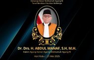 MAHKAMAH AGUNG BERDUKA, HAKIM AGUNG KAMAR AGAMA DR. ABDUL MANAF WAFAT