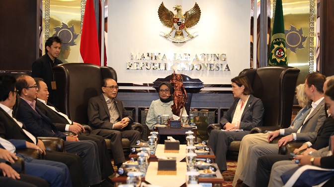 KETUA MA MENERIMA KUNJUNGAN DELEGASI HOGE RAAD BELANDA