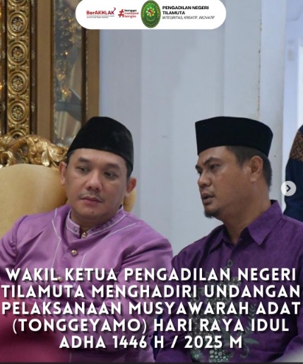Musyawarah Adat (Tonggeyamo) Hari Raya Idul Adha 10 Zulhijah 1446 H / 2025 M