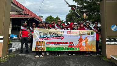 Keluarga Besar Pengadilan Tinggi Gorontalo Gelar Jalan Sehat dalam Rangka Peringatan HUT RI ke-80 dan HUT Mahkamah Agung RI ke-80