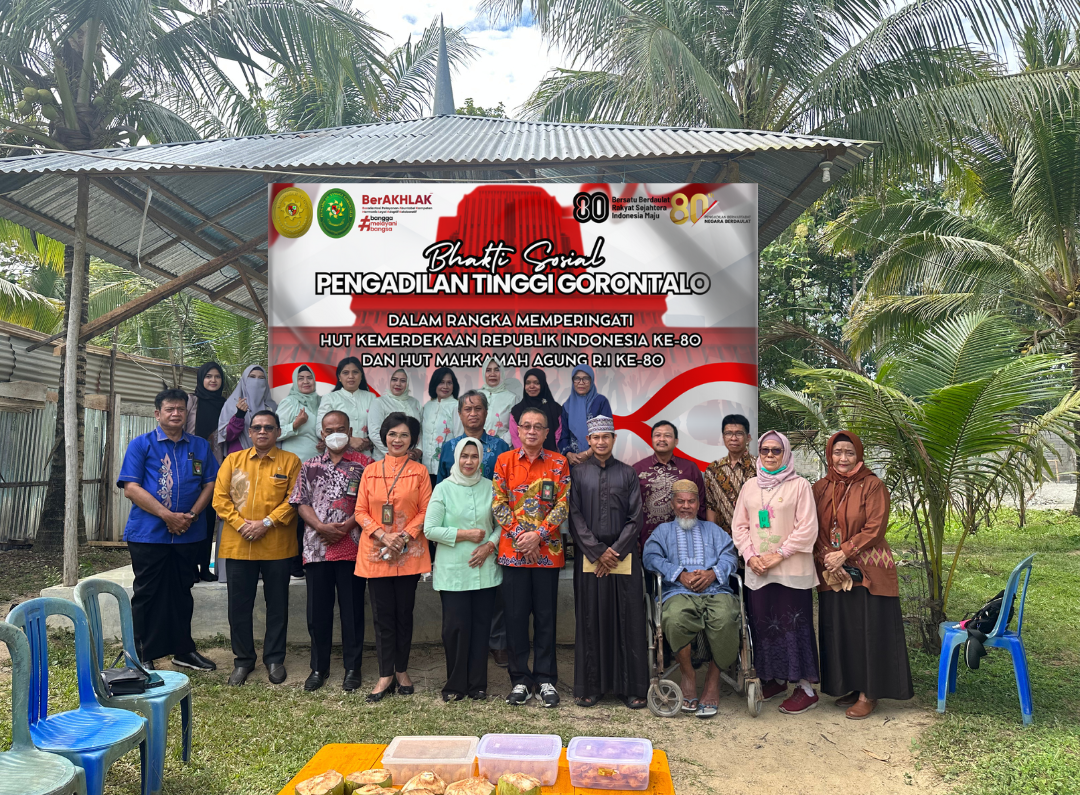 Bhakti Sosial HUT ke-80 Republik Indonesia dan Mahkamah Agung RI : Pengadilan Tinggi Gorontalo Hadirkan Kepedulian untuk Pesantren Sunandrajat Bone Bolango