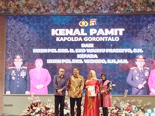 Ketua Pengadilan Tinggi Gorontalo Hadiri Acara Kenal Pamit Kapolda Gorontalo
