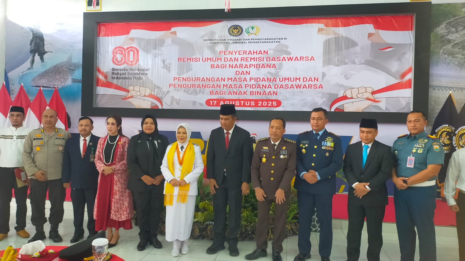 Pengadilan Tinggi Gorontalo Hadiri Penyerahan Remisi di Lapas Kelas II A Kota Gorontalo