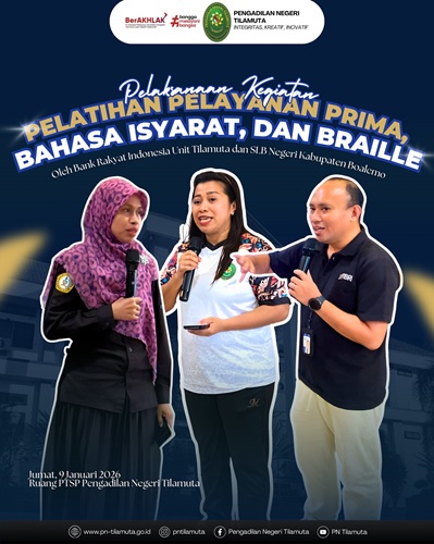 Pelaksanaan Kegiatan Pelayanan Prima, Bahasa Isyarat, dan Braille