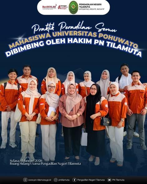 Praktik Peradilan Semu, Mahasiswa Universitas Pohuwato Dibimbing Hakim PN Tilamuta