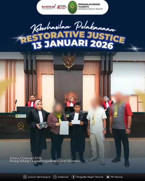 Keberhasilan Pelaksanaan Restorative Justice 13 Januari 2026