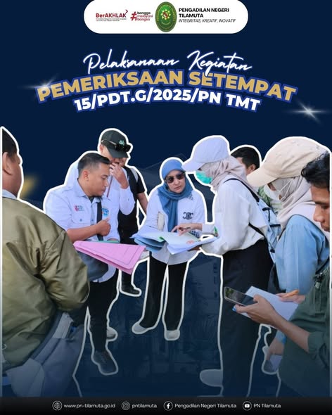 Pelaksanaan Kegiatan Periksaan Setempat 15/Pdt.G/2025 PN Tmt