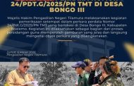Hakim PN Tilamuta Melaksanakan Pemeriksaan Setempat Perkara Nomor 24/Pdt.G/2025/PN Tmt di Desa Bongo III