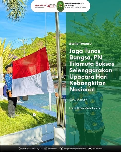 Jaga Tunas Bangsa, PN Tilamuta Sukses Selenggarakan Upacara Hari Kebangkitan Nasional