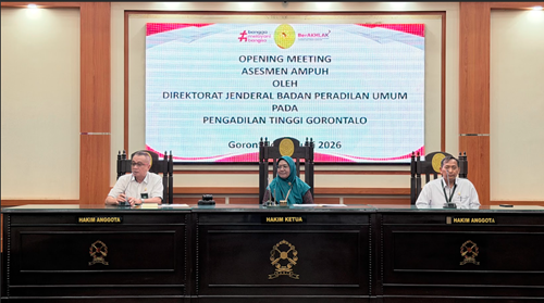 Pengadilan Tinggi Gorontalo Jalani Asesmen AMPUH untuk Perkuat Kualitas Administrasi dan Pelayanan Publik